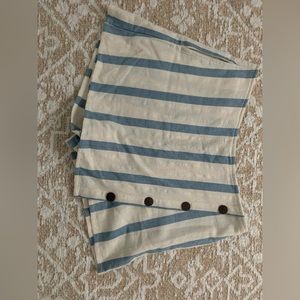 Blue and white striped skort. NWOT